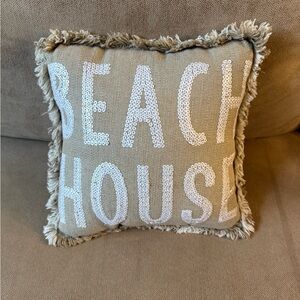 Tan Beach House Decorative Pillow